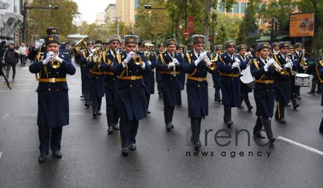 По случаю Дня Победы Азербайджана в Баку прошли шествия военнослужащих Азербайджан Баку 8 ноября  2022